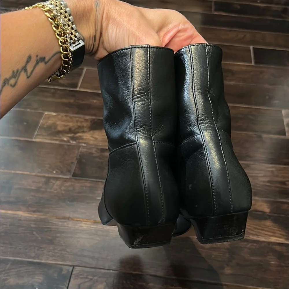 Khaite Marfa Black ankle Leather Boots size 36 - Picture 6 of 7